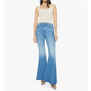 Mother SNACKS The Dollop Heel bell bottom jeans in dine n dash size 32